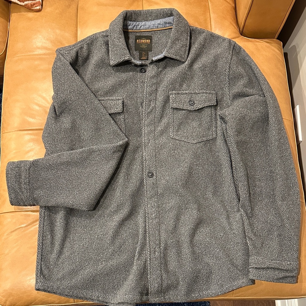Men's Gray Shirt Jacket